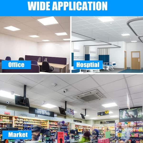 2 ft. x 2 ft. 5800 Lumens Integrated LED Flat Panel Light, 5000K Daylight (4-Pack)