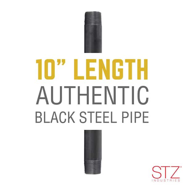 1/2 in. x 120 in. Black Steel 10 ft. Sch. 40 Pipe