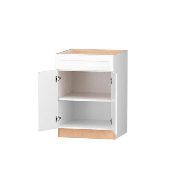 Designer Series Melvern Assembled 24x34.5x23.75 in. Base Kitchen Cabinet in White