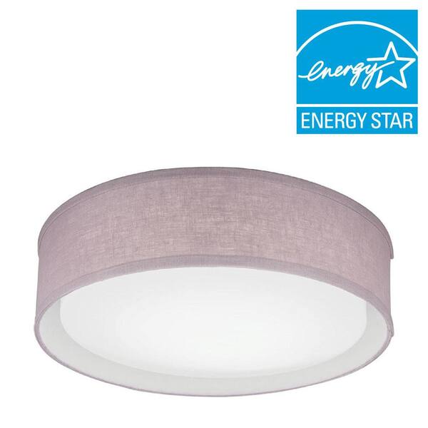 Aberdale 16 in. Lilac LED Linen Flush Mount