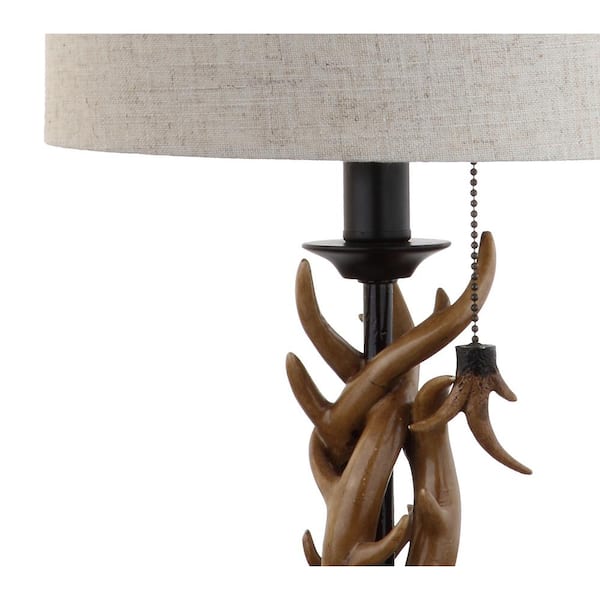 Gaston 20.5 in. Brown Resin Mini Table Lamp