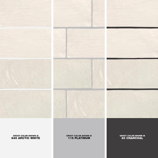 Amagansett Gin White 2 in. x 8 in. Mixed Finish Ceramic Subway Wall Tile (5.38 sq. ft. / case)