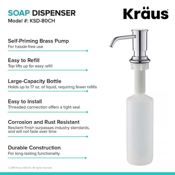 Kitchen Soap Dispenser in Chrome