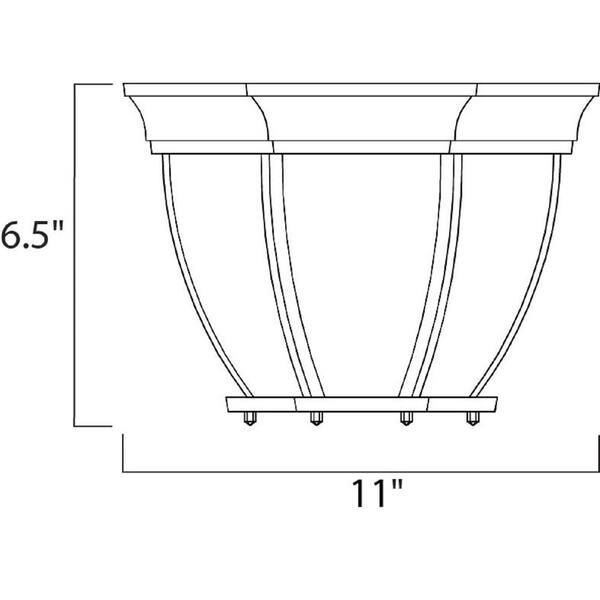 Maxim 3-Light Black Outdoor Flushmount