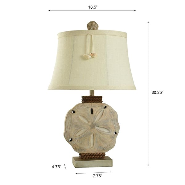 Coastal 31 in. Vipitenow, Silver Table Lamp