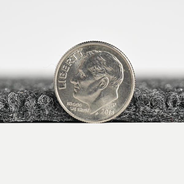 Design Smart Gunmetal Rib 18 in. x 18 in. Residential Peel and Stick Carpet Tile (10 Tiles/Case)