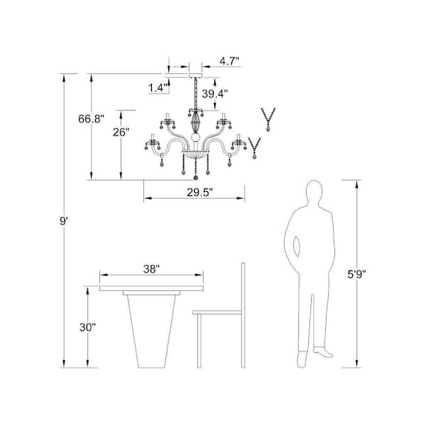 Atlanta 12-Light Clear Candle Style Traditional Chandelier with Crystal Accents