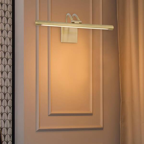 17 in. LED Picture Light, 1000 Lumens, 3000K Warm White, Antique Brass Finish, Hardwired