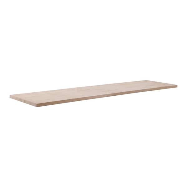 10 ft. L x 25 in. D Unfinished Birch Butcher Block Countertop in With Standard Edge