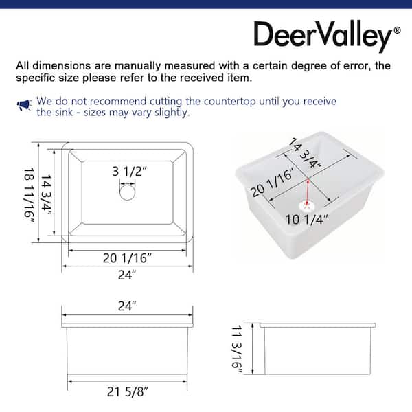 Glen White Rectangular Fireclay 24 in. Single Bowl Undermount/Drop-In Kitchen Sink with Basket Strainer and Sink Grid