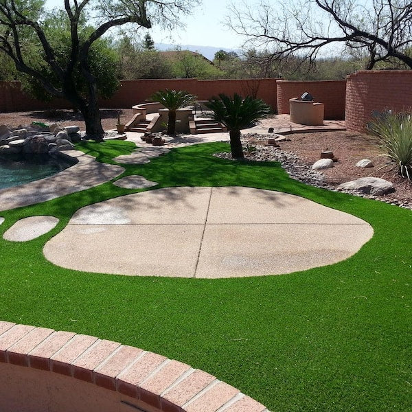 Standard 15 ft. Wide x Cut to Length Green Artificial Grass Carpet