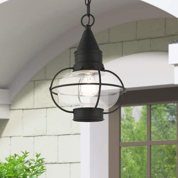 Newburyport 1 Light Black Outdoor Pendant Lantern
