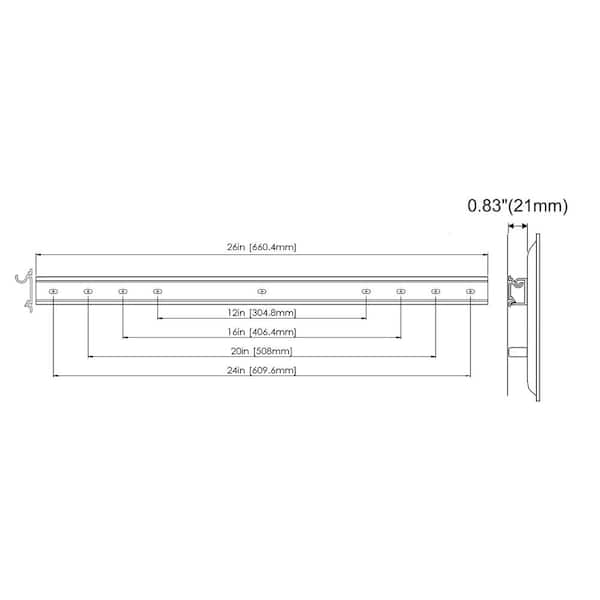 Indoor/Outdoor No Stud Required Fixed TV Wall Mount for 32 in. to 80 in. TVs