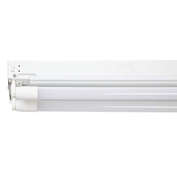 4 ft. T8 LED White Strip Light Fixture, 4000K