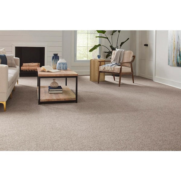 Still in Love I Cuddle Up Grey 39 oz. Blend Texture Installed Carpet