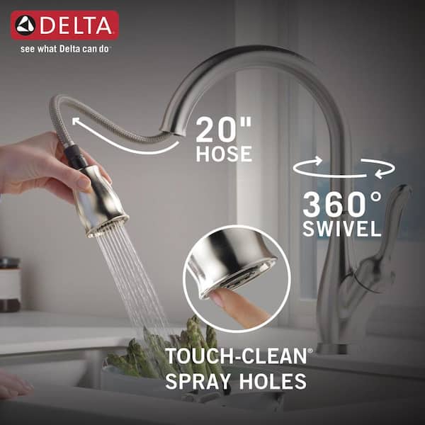 Leland Single-Handle Pull-Down Sprayer Kitchen Faucet w/ShieldSpray and MagnaTite Docking in SpotShield Stainless