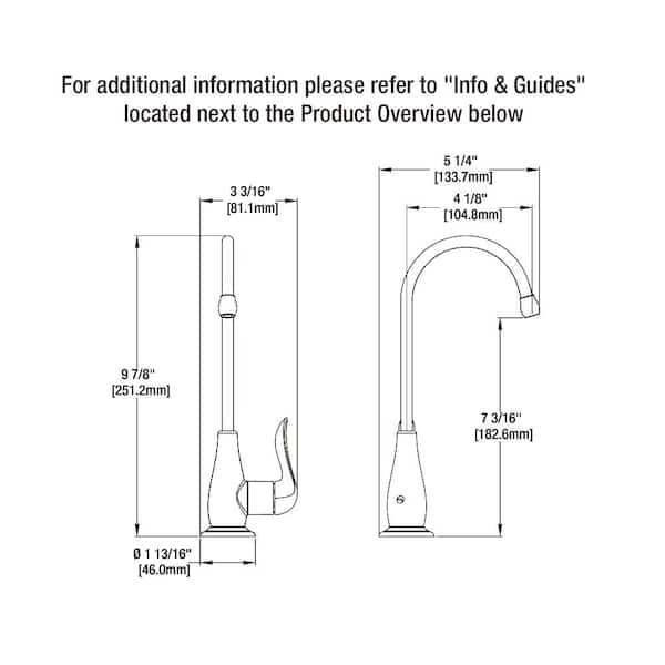 Stonybrook Single Handle Beverage Faucet in Stainless Steel