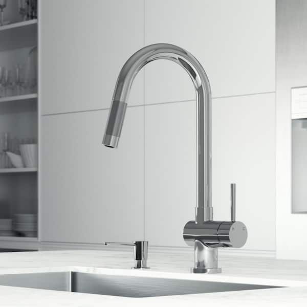 10 oz. Kitchen Soap Dispenser in Chrome