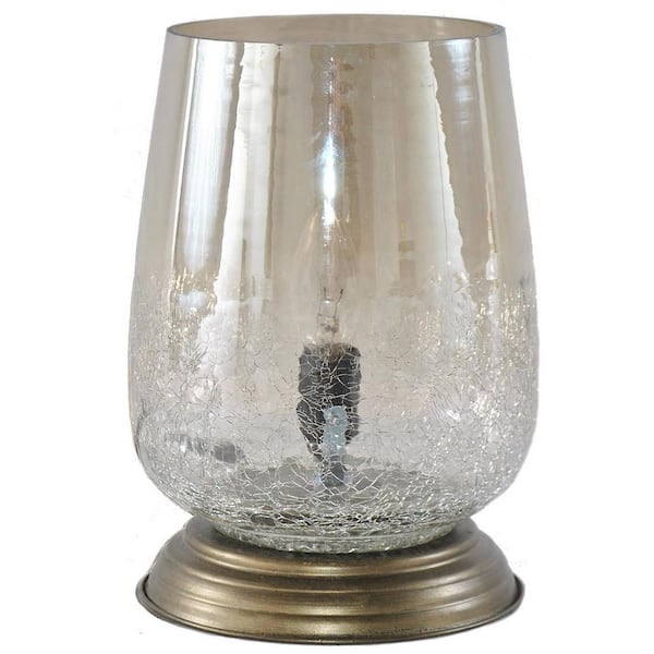 7.9 in. Metallic Smoke Bordeaux Handblown Glass Table Lamp