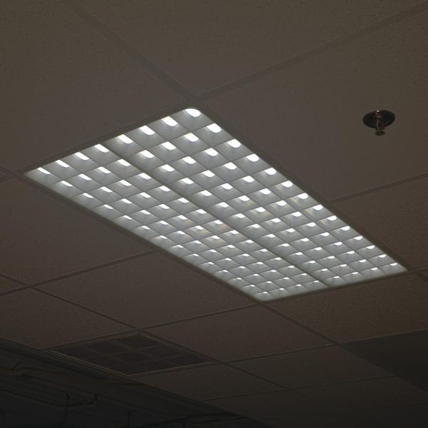 2 ft. x 4 ft. 5000 Lumens Integrated LED White Honeycomb Backlit Recessed Panel Light 4000K