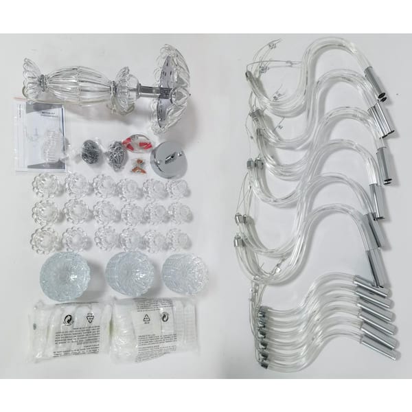 Atlanta 18-Light Clear Candle Style Classic/Traditional Chandelier with Crystal Accents