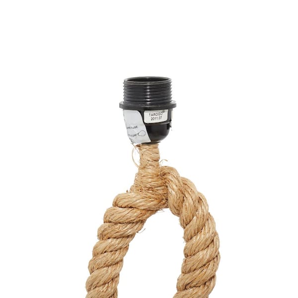 29 in. Brown Jute Twisted Rope Task and Reading Table Lamp