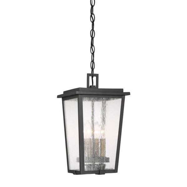Cantebury Medium 4-Light Sand Black with Gold Outdoor Pendant Light