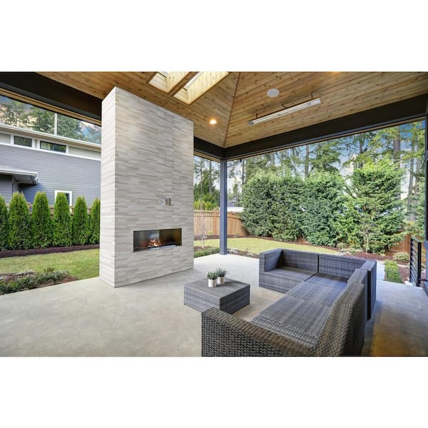 White Oak 3D Ledger Panel 6 in. x 24 in. Honed Marble Wall Tile (6 sq. ft./Case)