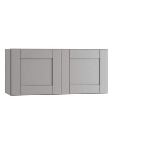 Richmond Vesuvius Gray Plywood Shaker Ready to Assemble Base Kitchen Cabinet Laundry Room 110.5 in W x 24 in D x 90 in H