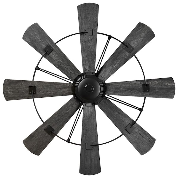 Corinth 72 in. Indoor Matte Black Ceiling Fan with DC Motor and Remote Control Included