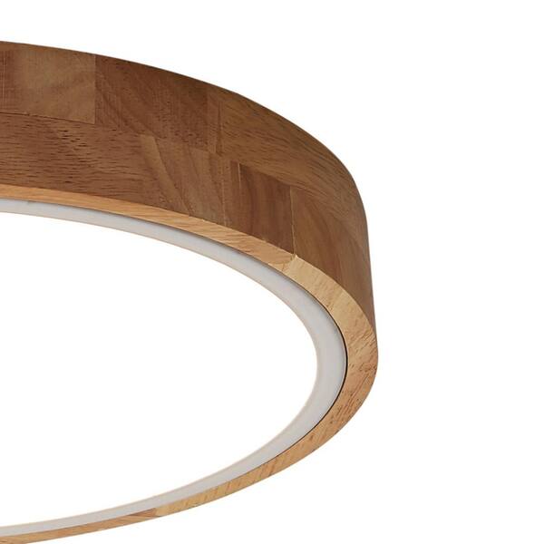 15.7 in. 1-Light White Circle LED Flush Mount Light Fixture Modern Simply Ceiling Lamp