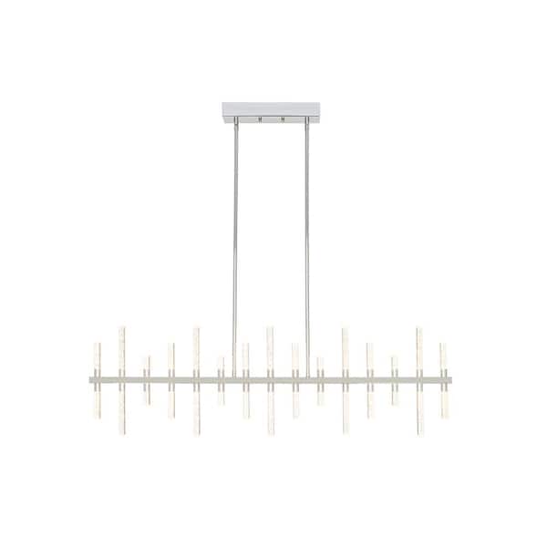 30-Watt Integrated LED Chrome Island Pendant