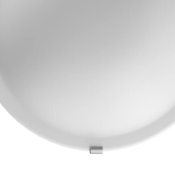 16 in. Dome Collection 24-Watt Brushed Nickel Integrated LED Flush Mount