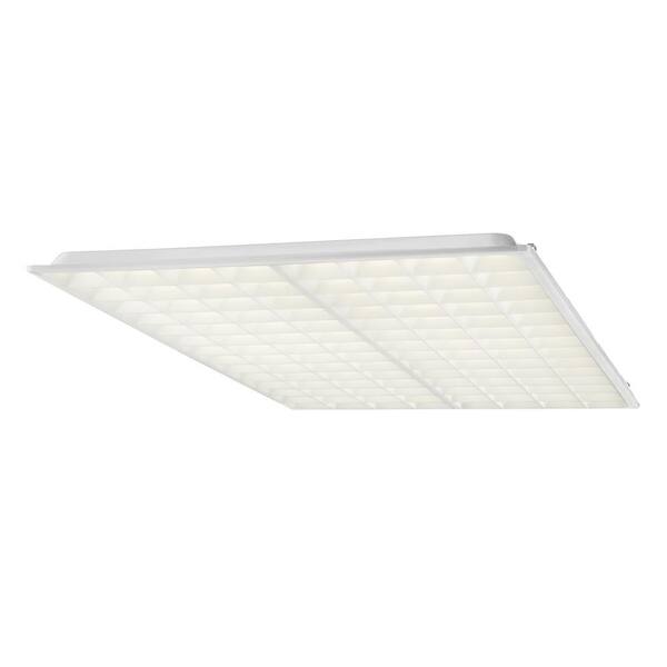 2 ft. x 4 ft. 5000 Lumens Integrated LED White Honeycomb Backlit Recessed Panel Light 4000K