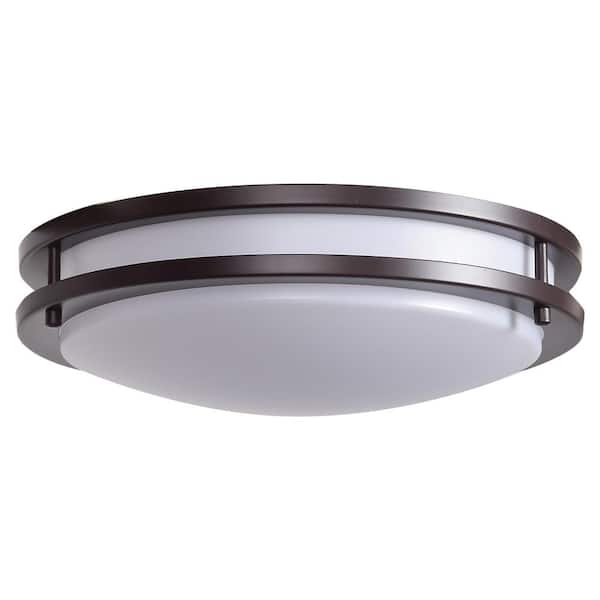 Solero 20-Watt Bronze Integrated LED Flushmount