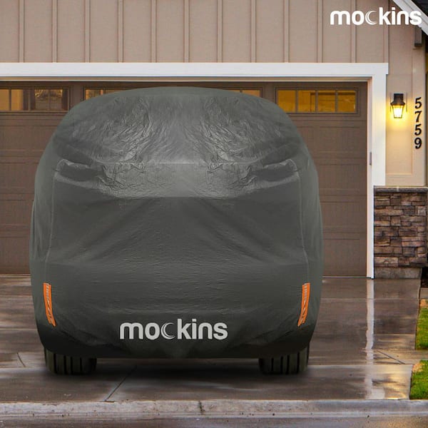 190 in. x 75 in. x 72 in. Extra Thick Waterproof Black SUV Car Cover - Heavy-Duty 250 g PVC Cotton Lined