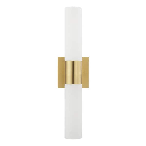 Aspen 2 Light Satin Brass ADA Bath Vanity