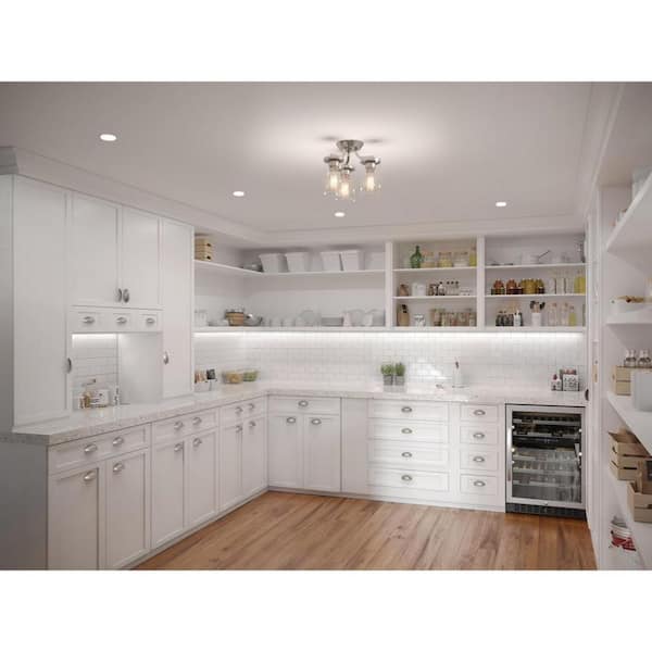 Lassiter 13 in. Brushed Nickel 3-Light Semi-Flush Mount