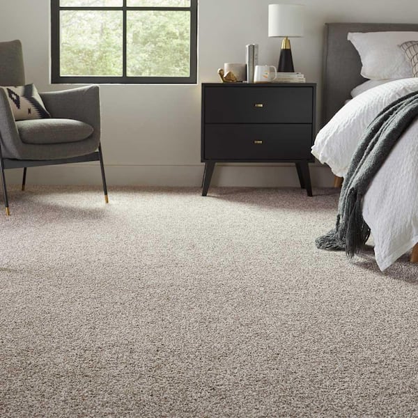 Barx II  - Paper Moon - Beige 56 oz. Triexta Texture Installed Carpet