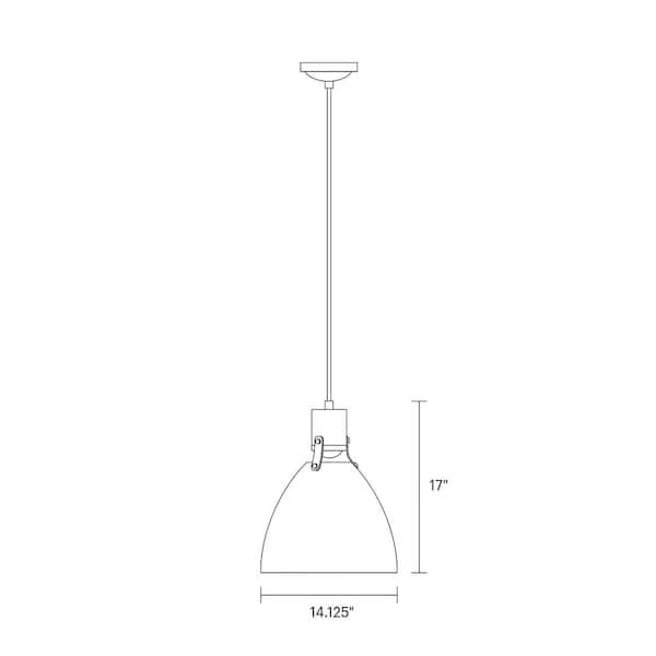 Brynne 14-Watt Matte Black Integrated LED Hanging Pendant