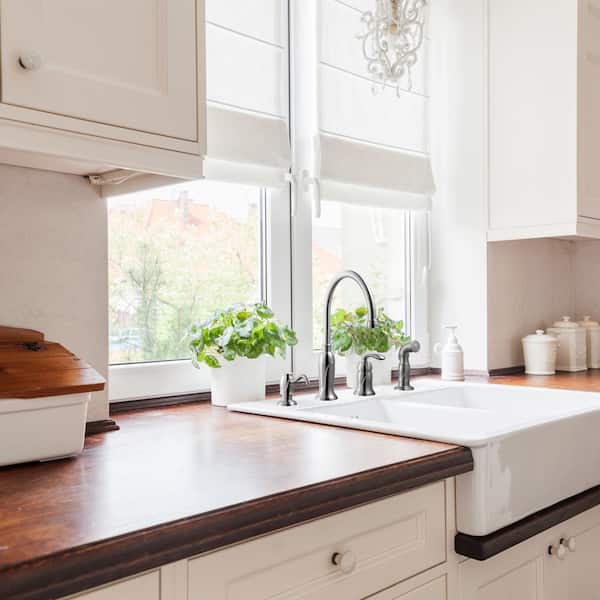 Madison Single-Handle Standard Kitchen Faucet with Side Sprayer with Soap Dispenser in Satin Nickel