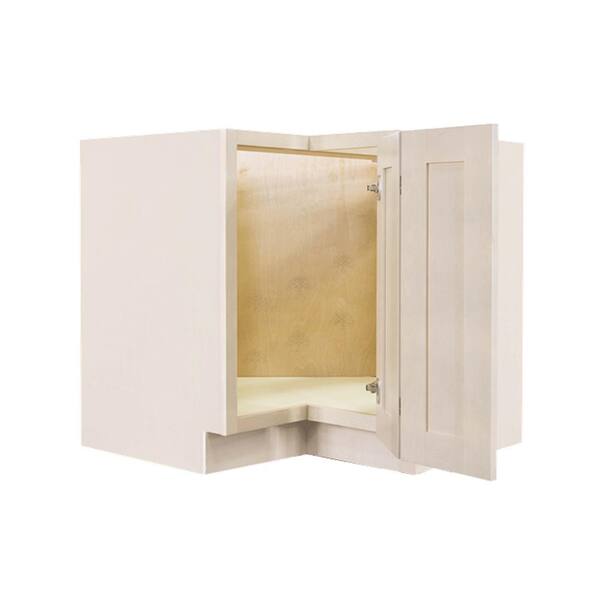 Lancaster Shaker Assembled 36 in. x 34.5 in. x 24 in. Base Lazy Susan Cabinet in Stone Wash