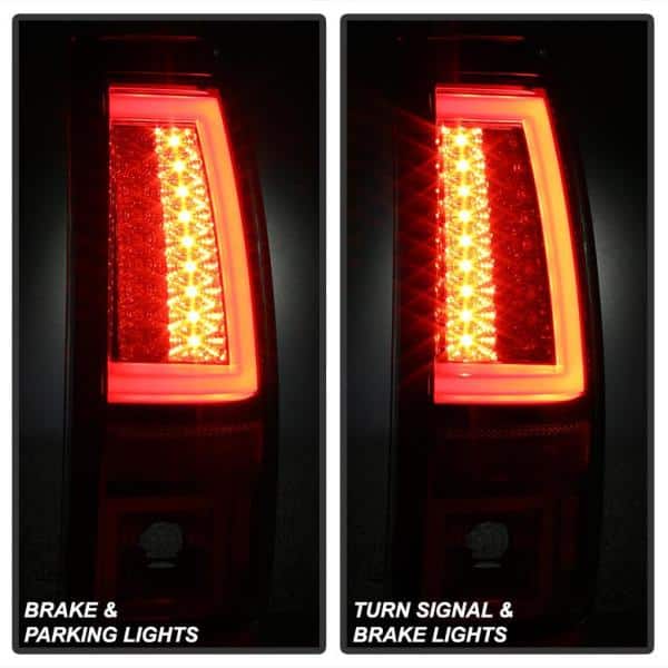 Chevy Silverado 1500/2500 99-02(Not Fit Stepside)/GMC Sierra 1500/2500/3500 99-06 Version 2 LED Tail Light-Blk