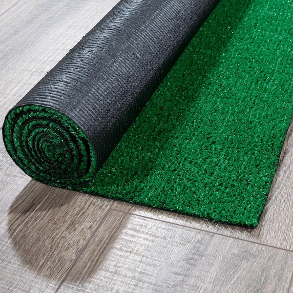 Garden Grass Collection 2 ft. x 5 ft. Green Artificial Grass Rug