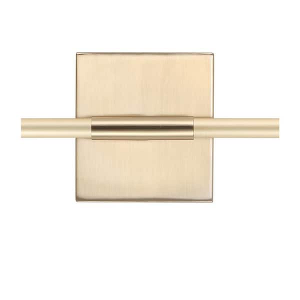 Makena 28 in. Gold Dimmable Integrated LED Metal Wall Sconce