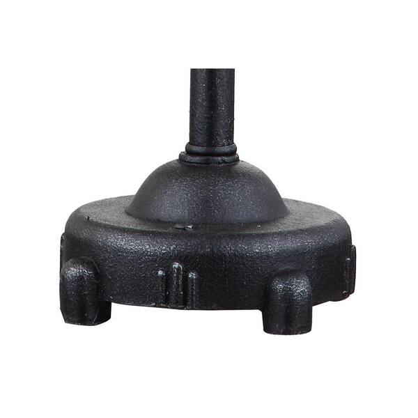 Odette 20 in. Black/Silver Industrial Metal Table Lamp