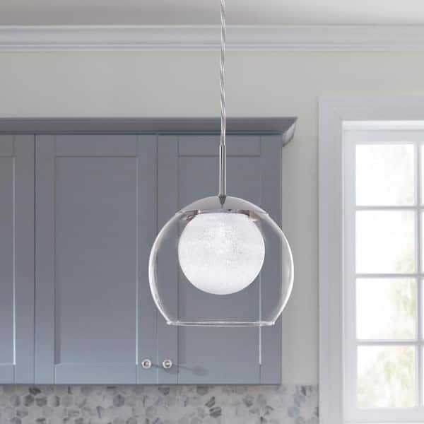 Melinda 40-Watt Equivalence Chrome Integrated LED Mini Pendant