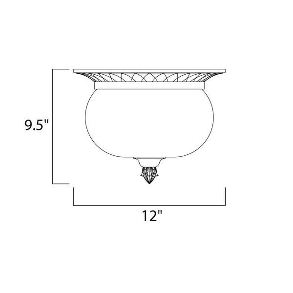 Carriage House Die Cast 2-Light Oil Rubbed Bronze Outdoor Flushmount