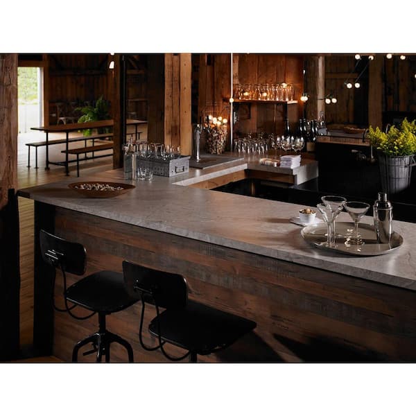 5 ft. x 12 ft. Laminate Sheet in Silver Quartzite with Premiumfx Scovato Finish