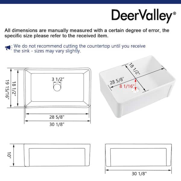 Harvest 30 in. Farmhouse Apron Front Single Bowl Kitchen Sink in White Ceramic, Grid and Strainer Included